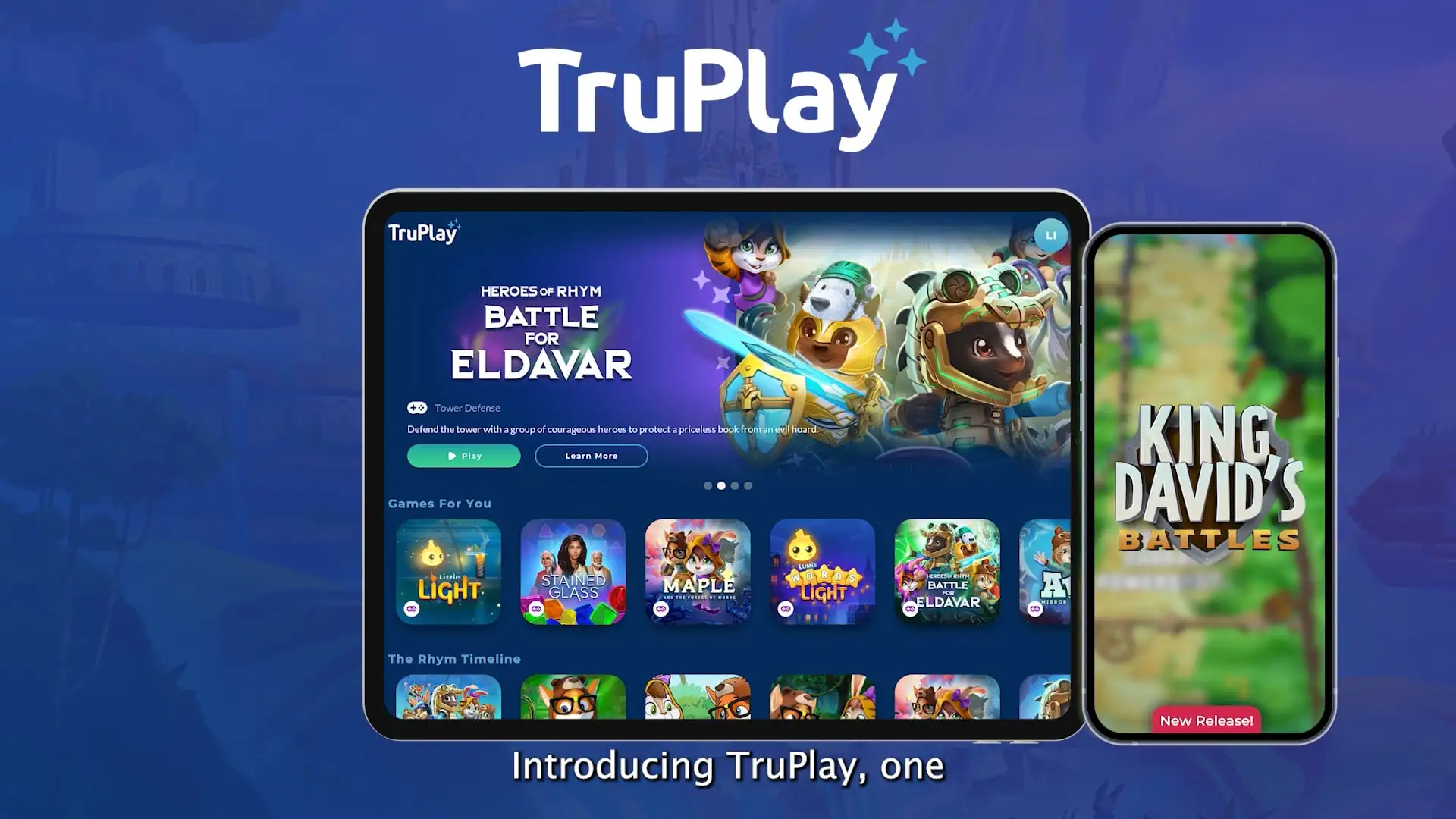 A parent and child enjoying TruPlay together